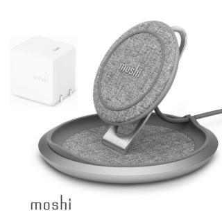 【moshi】Qubit 20W USB-C 充電器+Lounge Q 無線充電盤(Lounge Q快速充電組)