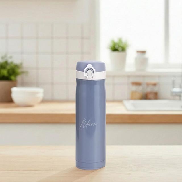 【Maru 丸山製研】輕陶瓷按壓彈蓋保溫杯500ml(鈦瓷保溫瓶/輕量陶瓷保溫/不銹鋼保溫瓶)