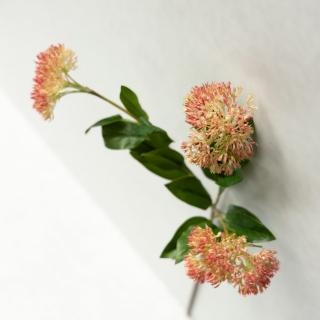 【花意空間】蜜橙夕霧仿真花 3支一組(永生花 人造花 假花)
