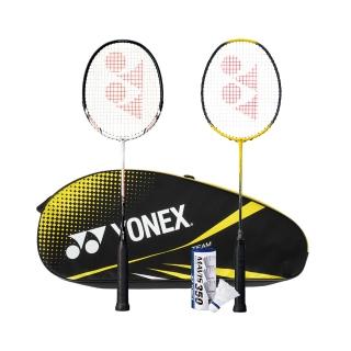 【YONEX】Yonex 雙人羽拍組 初階 羽球拍*2 羽球*3 拍袋 CNMF(DH09321-005)