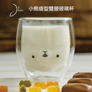 【JsLove皆樂】小熊造型雙層玻璃杯(耐熱/泡茶杯/水杯/療癒)