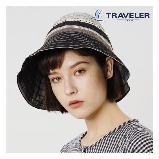 【TRAVELER 旅行者】女款-防曬編織帽_211AE514-88-F(防曬編織帽)