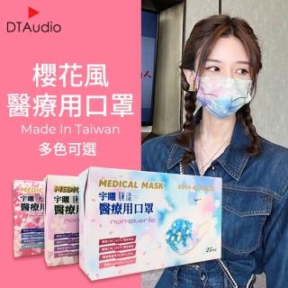 【宇曜膜漾】櫻花炫彩醫療口罩 雙鋼印 MIT台灣製造(加厚防護 醫用口罩 透氣口罩 成人口罩 一盒25入)