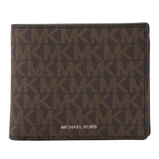 【MICHAEL KORS】滿版LOGO零錢袋短夾