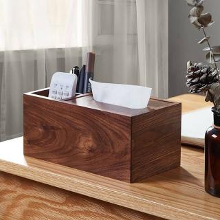 【桃花源創意工坊】多功能桌面抽☆盒胡桃木☆巾盒木☆巾盒(家具)