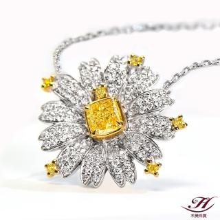 【禾美珠寶】0.35ct 天然濃彩黃彩鑽項鍊SN796(Fancy Intense Yellow)