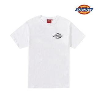 【Dickies】男女款白色純棉經典品牌Logo短袖T恤｜DK007310C4D