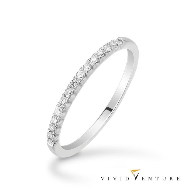 【Vividventure 亞帝芬奇】10分 天然鑽石 真鑽 戒指 線戒 完美(14K金台)