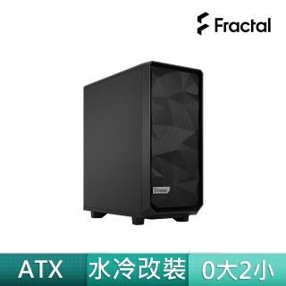 【Fractal Design】Meshify2 Compact Black Solid 電腦機殼-黑(稜角網孔 過濾風流)