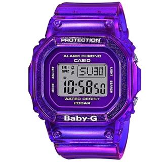 【CASIO 卡西歐】卡西歐Baby-G 少女時代電子錶-果凍紫(BGD-560S-6 台灣公司貨)