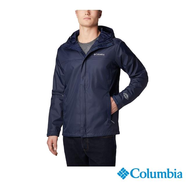 【Columbia 哥倫比亞】男款- Omni-Tech 防水外套-深藍(URE24330 / 防水.口袋.輕便)