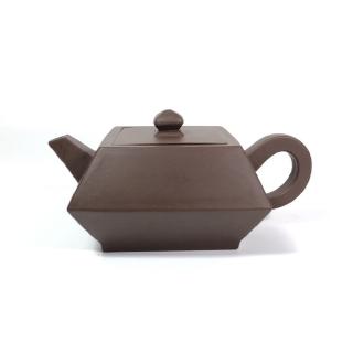 【創藝工坊】紫砂一廠 四方合斗壺 140cc(早期一廠 早期泥料佳 宜興紫砂壺 茶具)