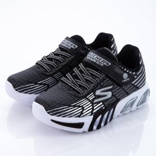 【SKECHERS】男童系列 FLEX-GLOW ELITE 燈鞋(400135LBKGY)