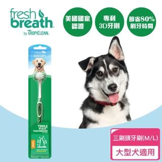 【Fresh breath 鮮呼吸】犬貓專用牙刷 大型(毛體工學寵物牙刷)