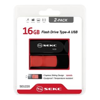 【SEKC】SEU220 16GB USB2.0 伸縮式隨身碟(10入)