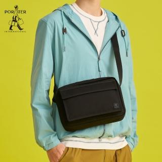 【PORTER INTERNATIONAL】MONO中型休閒斜背包-M(黑)