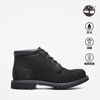 【Timberland】女款黑色磨砂革防水低筒靴(23398001)