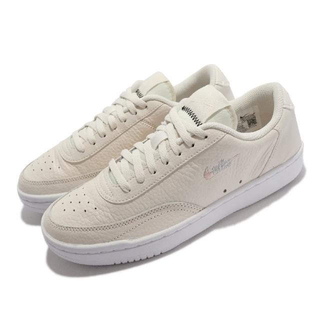 【NIKE 耐吉】休閒鞋 Court Vintage PRM 女鞋 海外限定 避震 皮革 穿搭 舒適 球鞋 卡其 白(CW1067-101)