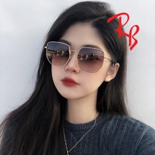 【RayBan 雷朋】時尚大鏡面 太陽眼鏡 RB3764D 001/13 金框漸層茶鏡片 公司貨