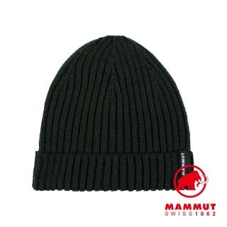 【Mammut 長毛象】Alvra Beanie 保暖針織反折豆豆帽 綠鬣蜥 #1191-00730