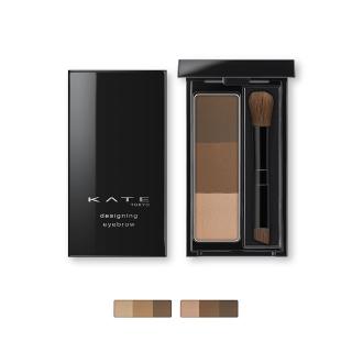 【KATE 凱婷】3D造型眉彩餅 亮棕/棕色系 顯色服貼款(3色眉粉 鼻影修容)