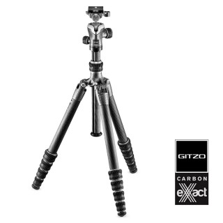 【gitzo 捷信】GK1555T-82TQD eXact碳纖維三腳架雲台套組(公司貨 可180度反折 載重10公斤)
