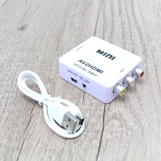 【tFriend】AV端子 轉 HDMI 影音數位類比訊號轉接器(RCA紅白黃 轉接器)