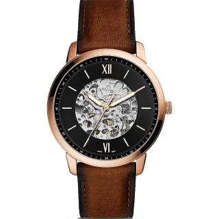 【FOSSIL】鏤空自動上鍊機械皮帶錶-44mm(ME3195)