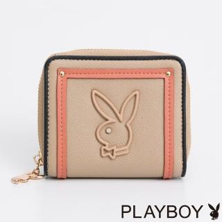 【PLAYBOY】短夾 Mist輕霧系列(卡其色)