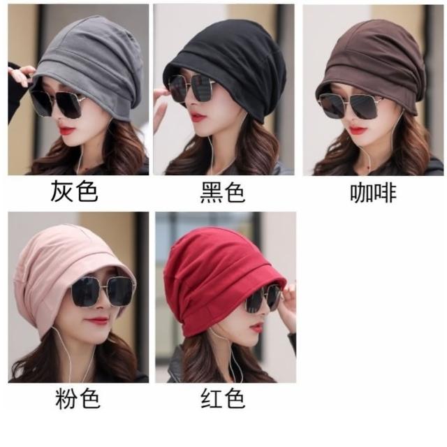 【MGSHOP】微涼舒適小顏八角帽(包頭帽 堆堆帽/5色)