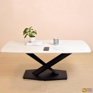 【WAKUHOME 瓦酷家具】Hale時髦X腳茶几-A黑-B白A005-204