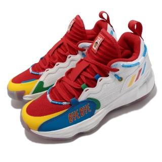 【adidas 愛迪達】籃球鞋 Dame 7 Extply J 運動 女鞋 愛迪達 避震 包覆 樂高聯名 明星款 白 彩(S42806)