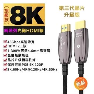 【MCHAONEST 8K旗艦款】25米 2.1版光纖 8K HDMI 可完美支援PS5(8K@60Hz 4K 120P)