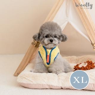 【WOOLLY】刷毛滾邊拉鍊外套-XL(寵物衣服/狗狗衣服)