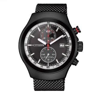 【CITIZEN 星辰】Chronograph系列 型男必備 光動能三眼計時腕錶(CA7015-82E)