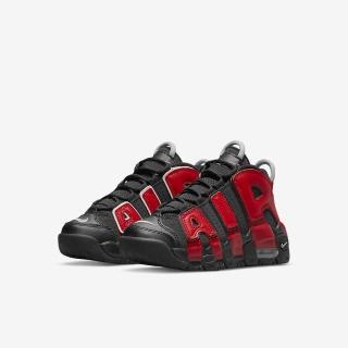 【NIKE 耐吉】休閒鞋 NIKE AIR MORE UPTEMPO  PS 男鞋 女鞋 大童 黑紅(DM0019001)