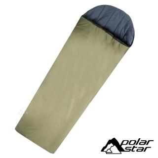 【PolarStar 桃源戶外】加大舒適睡袋『軍綠/黑』P21720 2入優惠組(露營.登山.戶外.自助旅行.台灣製)