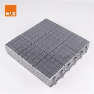 【特力屋】九格壓紋拼接地板30x30灰-4入