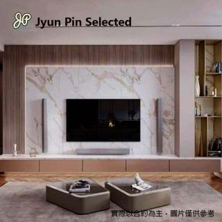 【Jyun Pin 駿品裝修】玄關及客廳大理石紋電視牆設計施工(電視主牆/電視櫃/鞋櫃設計施工)