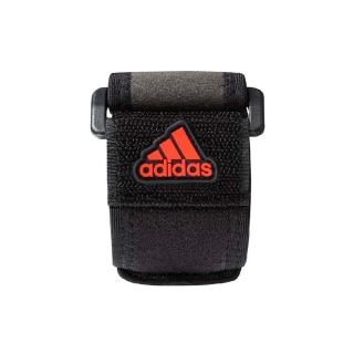 【adidas 愛迪達】護具 運動肘束帶-台灣製 吸濕排汗 愛迪達 黑橘(MB0221)