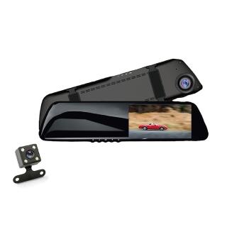 【JINPEI 錦沛】後視鏡型、前後雙鏡頭、Full HD行車記錄器 64GB(行車紀錄器)