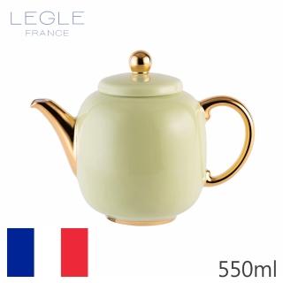 【LEGLE】如意/茶壺/蘋果綠/金邊(法國百年工藝)