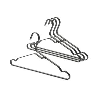 【Brabantia】鋁製工業風衣架-黑色(4入)