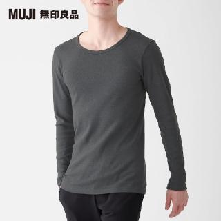 【MUJI 無印良品】男棉混羊毛高保暖圓領長袖T恤(共3色)