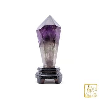 【吉祥水晶】巴西紫骨幹水晶柱 19.5cm(開智慧)