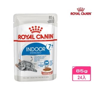 【ROYAL 法國皇家】室內熟齡貓主食濕糧 IN+7W 85g*24入組(貓糧、貓餐包、貓濕糧)