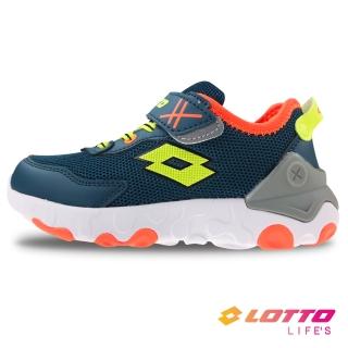 【LOTTO】童鞋 RISE RUN 超輕量跑鞋(石墨綠-LT1AKR3625)