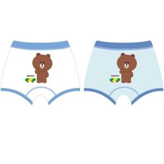 【樂樂童鞋】台灣製熊大四角內褲-4入(男童內褲 兒童內褲 平口褲 四角內褲)