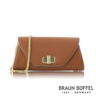 【BRAUN BUFFEL 德國小金牛】台灣總代理 焦點 斜背包-淺棕色(BF676-11-CS)