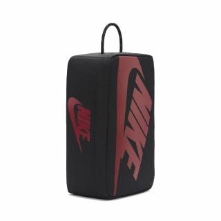 【NIKE 耐吉】鞋袋 Shoe Bag 健身 重訓 男女款 仿鞋盒 翻蓋 可拆卸斜挎肩帶 黑 紅(DA7337-010)